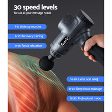 Cargar imagen en el visor de la galería, Everfit Massage Gun - 6 Heads Electric LCD Massager - Charcoal