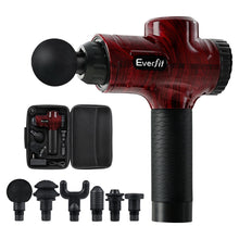 Load image into Gallery viewer, Everfit Massage Gun 6 Heads Electric LCD Vibration Massager - Red