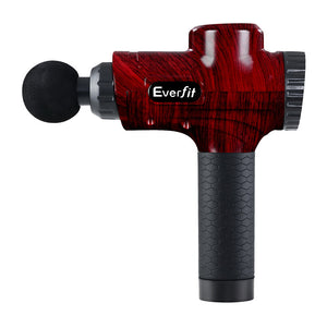 Everfit Massage Gun 6 Heads Electric LCD Vibration Massager - Red