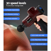 Cargar imagen en el visor de la galería, Everfit Massage Gun 6 Heads Electric LCD Vibration Massager - Red