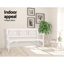 Cargar imagen en el visor de la galería, Gardeon Wooden Garden Bench - 3 Seat Patio Furniture - White