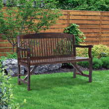 Charger l&#39;image dans la galerie, Wooden Garden Bench Outdoor Furniture - 3 Seater - Chocolate