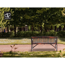 Laden Sie das Bild in den Galerie-Viewer, Wooden Garden Bench Outdoor Furniture - 3 Seater - Chocolate