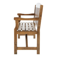 Carica l&#39;immagine nel visualizzatore di Gallery, Wooden Garden Bench - Natural - Outdoor Furniture 3 Seater