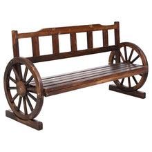 Laden Sie das Bild in den Galerie-Viewer, Garden Bench Wooden Wagon 3 Seat Outdoor Furniture - Charcoal