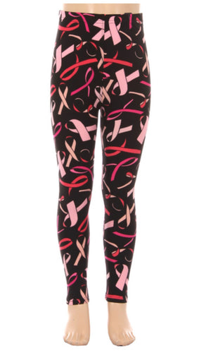 Kids Breast Cancer Awareness Leggings