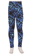 Load image into Gallery viewer, Kids Blue or Purple Music Notes Leggings