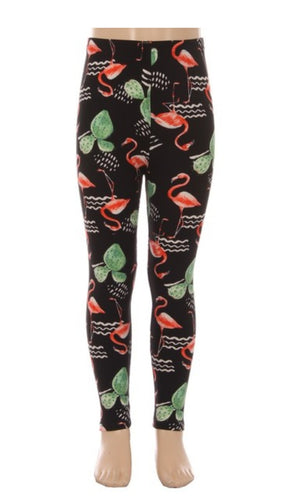 Kids Soft Flamingo Leggings