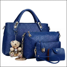 Laden Sie das Bild in den Galerie-Viewer, 4Pcs/Set Elegant Ladies Bear Pendant Handbag/Shoulder Bag