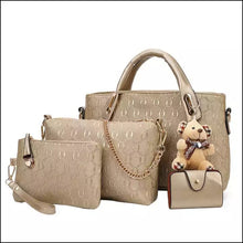 Carica l&#39;immagine nel visualizzatore di Gallery, 4Pcs/Set Elegant Ladies Bear Pendant Handbag/Shoulder Bag