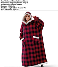 Load image into Gallery viewer, Super Long Unisex Hooded Fleece Jumper With Sleeves &amp; Pockets