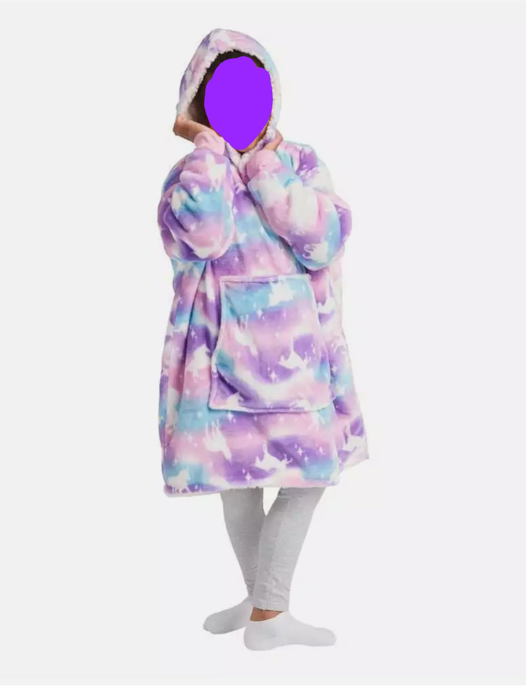 Kids Soft Plush Unicorn Sherpa Hooded Jumpers