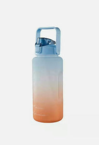 2L Water Bottle Motivational Drink Flask With Time Markings BPA Free For Sports Or Gym