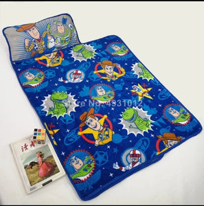 ALL-IN-ONE Kids Portable Nap Mat/Sleeping Bag - With Pillow