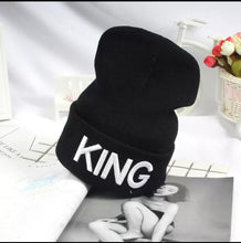 Cargar imagen en el visor de la galería, Ladies/Mens KING QUEEN Embroidered Winter Knitted Beanies