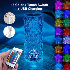 LED Crystal Look Colour Changing Table Lamps