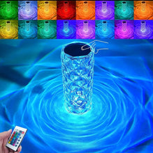 Laden Sie das Bild in den Galerie-Viewer, LED Crystal Look Colour Changing Table Lamps