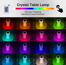 Load image into Gallery viewer, LED Crystal Look Colour Changing Table Lamps
