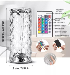 LED Crystal Look Colour Changing Table Lamps