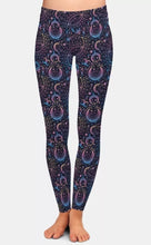 Laden Sie das Bild in den Galerie-Viewer, Ladies Astronomical Geometry Moon &amp; Stars Printed Leggings