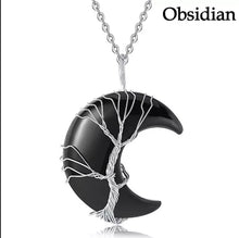 Cargar imagen en el visor de la galería, Tree Of Life - Crescent Moon Pendants