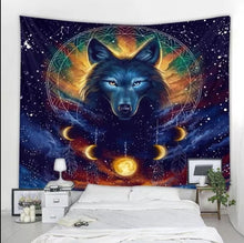Cargar imagen en el visor de la galería, Background Assorted Wolf Wall Hangings - Tapestry Home Decor