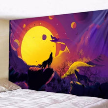 Carica l&#39;immagine nel visualizzatore di Gallery, Background Assorted Wolf Wall Hangings - Tapestry Home Decor