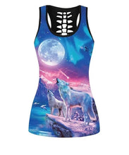 Load image into Gallery viewer, Pastel Wolf Cut-Out Tank