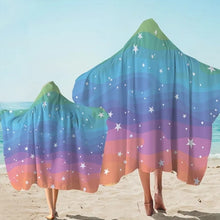 Carica l&#39;immagine nel visualizzatore di Gallery, Adults &amp; Kids Assorted Colourful Hooded Microfiber Towel