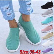 Carica l&#39;immagine nel visualizzatore di Gallery, Womens Knitted Sock Sneakers - Slip On Flat Shoes