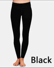 Load image into Gallery viewer, A pair of plain black leggings