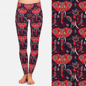 Ladies Elephant Printed Leggings