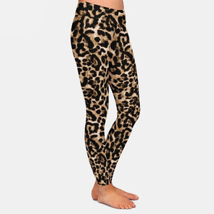 Ladies Leopard Grain Printed Leggings