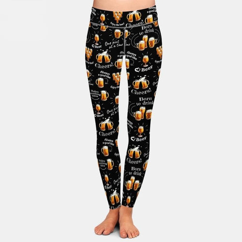 Ladies COOL Cheers To Beer Printed Leggings