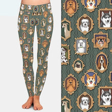 Laden Sie das Bild in den Galerie-Viewer, Ladies Assorted Dog Printed High Waist Leggings