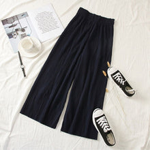 Load image into Gallery viewer, Womens Solid Colours Pleated Wide-Leg Comfy Pants
