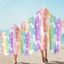 Load image into Gallery viewer, Adults &amp; Kids Unicorn Printed Hooded Microfiber Towels