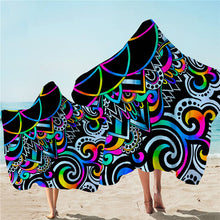 Load image into Gallery viewer, Adults &amp; Kids Assorted Colourful Hooded Microfiber Towel