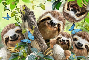 DIY 5D Gorgeous Sloth Family Diamond Paintings