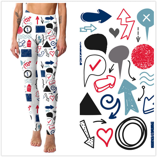 New Women's Cartoon Printed Fitness Leggings