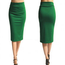 Carica l&#39;immagine nel visualizzatore di Gallery, Womens Bodycon Solid Colour Casual/Office Stretch Pencil Skirts