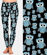 Carica l&#39;immagine nel visualizzatore di Gallery, Ladies New Fashion Owl Printed Leggings