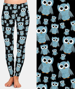 Ladies New Fashion Owl Printed Leggings