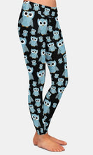 Cargar imagen en el visor de la galería, Ladies New Fashion Owl Printed Leggings