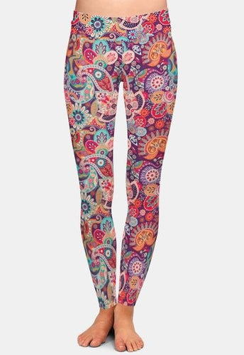 Ladies New Paisley Printed Leggings