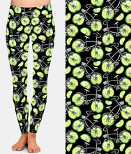 Cargar imagen en el visor de la galería, Womens Fashion Bicycles With Assorted Foods Leggings