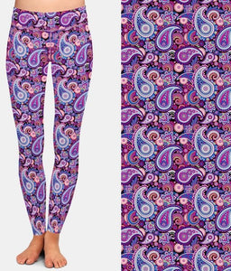 Ladies New Design 3D Paisley Printed Leggings