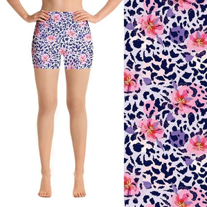 Ladies Summer Floral Leopard Printed Shorts