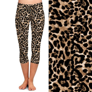 Ladies Growlin' Leopard Printed Capri Leggings