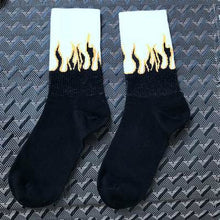 Load image into Gallery viewer, Men&#39;s Novelty Flames Assorted Coloured Cotton Socks